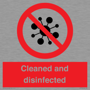 Cleaned and disinfected